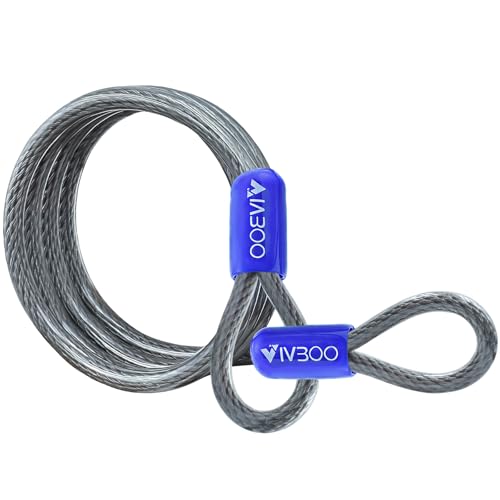 1/3in Security Cable with Loops Cut-Resistant and Waterproof | 4FT/6FT/8FT/10FT Security Cable Suitable for Travel,Home and Outdoor Activities - size: 4FT