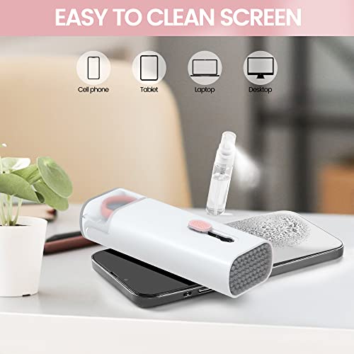 MacBook iPad iPhone Pro Screen Cleaner and Keyboard Tool - AirPod Cleaner - Computer Cleaning Kit (Pink) - color: Pink