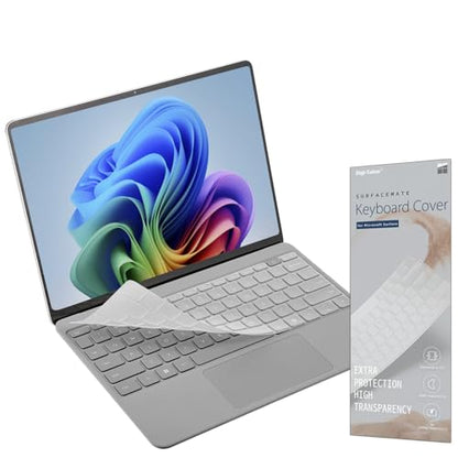Keyboard Cover for 2025 Surface Laptop 13" Copilot+ PC, Clear TPU US Layout | Ultra-Thin, High Transparency, Backlit Clear, Anti-Dust, Anti-Fingerprint, Soft TPU, Washable, Precise Fit - size: Surface Laptop 2025 13"
