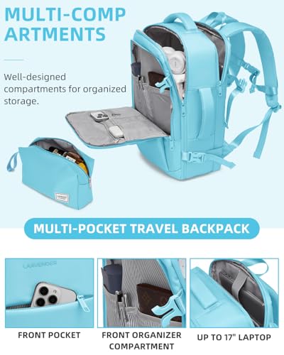 LARVENDER Carry on Luggage 22x14x9 Airline Approved, Expandable 20 Inch Hardside Large Suitcase with Wheels TSA Lock, Lightweigh PC+ABS Travel Carry-on Suitcases for Women and Men, Cotton Candy - color: Cotton Candy (XL-BP), size: 3 Piece Set (Backpack/20