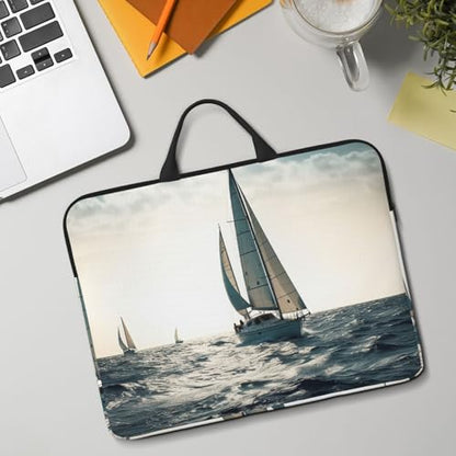 14 inch Laptop Sleeve with Handle Shockproof Laptop Bag Waterproof Computer Cover Bag Ocean Sailing Briefcase