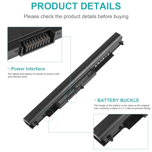 807956-001 Laptop Battery for HP Spare 807957-001 807612-421 807611-421 807611-131 HS04 HS03 HSTNN-LB6U 15-AY039WM 15-AY041WM 15-AY009DX 15-AY052NR TPN-I119 TPN-I120 TPN-I124 240 245 246 250 256 G4/G5 - size: 10.79*0.9*0.82inch