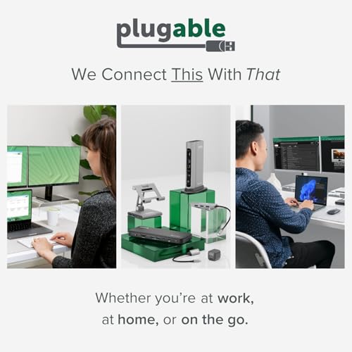 Plugable USB 2.0 to HDMI, DVI, or VGA I Multi-Monitor External Video Graphics Card Adapter up to 1920x1080 Supports Windows 11, 10, 8.1, 7, XP, Mac, and ChromeOS - size: 1920x1080 VGA/DVI/HDMI