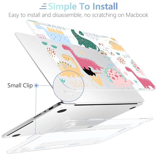 MEEgoodo Case for MacBook Pro 16 inch 2026 2024 2023 2021, Laptop Hard Shell Compatible with M5 M4 M3 M2 M1 Pro/Max Chip, Fit Model A3429/A3428/A3403/A3186/A2991/A2780/A2485, Cute Dinosaurs - color: Cute Dinosaurs