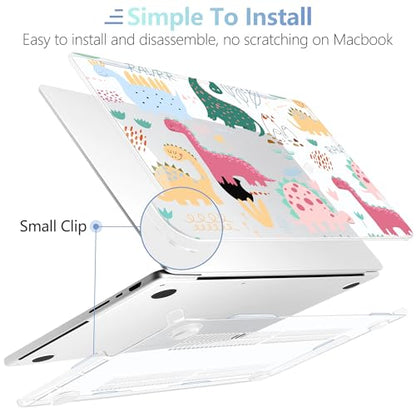MEEgoodo Case for MacBook Pro 16 inch 2026 2024 2023 2021, Laptop Hard Shell Compatible with M5 M4 M3 M2 M1 Pro/Max Chip, Fit Model A3429/A3428/A3403/A3186/A2991/A2780/A2485, Cute Dinosaurs - color: Cute Dinosaurs