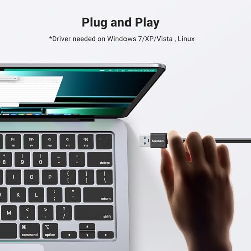 UGREEN USB 3.0 Hub Ethernet Adapter, with 3 USB 3.0 Ports Hub 1000Mbps | Gigabit Network Converter Compatible with Laptop PC MacBook Mac mini Surface XPS Windows Linux macOS, and More