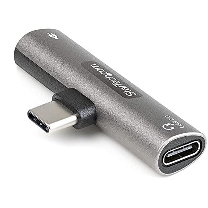 StarTech USB-C Audio & Charge Adapter, Phone (CDP2CAPDM) | USB-C Audio Adapter with USB-C Audio Headphone/Headset Port and 60W USB-C Power Delivery Pass-through Charger - style: USB C Audio + 60W Charge