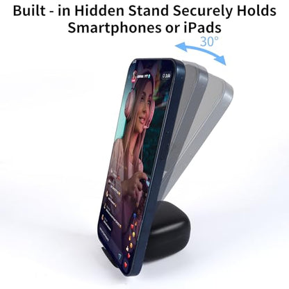 Scrolling Ring,Mini Air Finger Ring Mouse with Touchpad,Bluetooth/2.4G Wireless Rechargeable Finger Scroller for iPhone/Android/PC/Tablet,Remote Control with Charging Case for Tiktok/Camera/Video