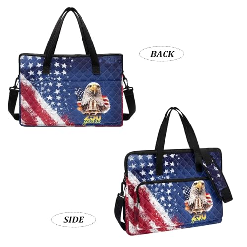 Laptop Sleeve, Laptop Cover with Adjustable Strap Computer Bag Tablet Notebook Sleeves Handbag Messenger Briefcase - color: Us 250 Years Print