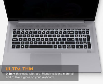 Keyboard Cover Skin for 17.3 HP Laptop 17-cn 17-cp Series 17t-cn400/cn300/cn200 17-cn3399nr 17-cp2199nr 17-cn5075cl 17-cp3155cl cp2025dx 17-cn3003dx 17-cn2083dx cn3327dx 17z-cp200/cp300, Black - color: Black