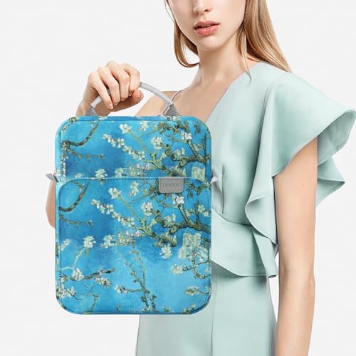 TiMOVO 9-11" Tablet Sleeve Bag Carrying Case with Strap, Apricot Blossom | Fits iPad A16 11", Pad Air 11/5th & 4th 10.9", 10th Gen/10.2", Galaxy Tab A11 Plus, Multi-Pocket, Handle, Padded Protection - color: Apricot Blossom, size: 9-11