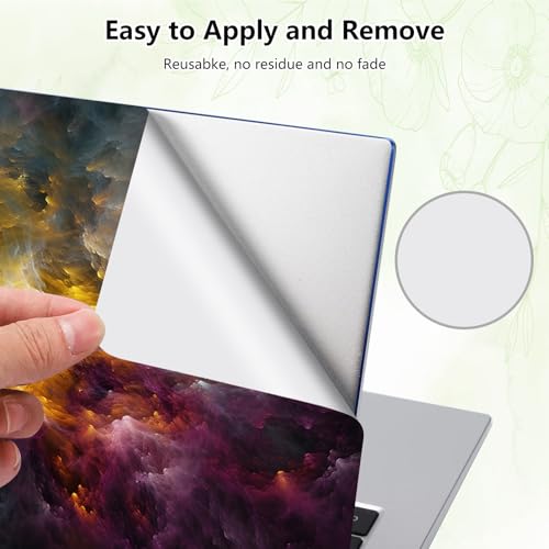 Laptop Skin Sticker Decal, Universal Reusable Vinyl Laptop Cover for 12" 13" 13.3" 14" 15" 15.4" 15.6" Notebook PC, Waterproof Scratch-Resistant with 2 Wrist Pads, Easy to Apply & Remove,Galaxy Art - color: Galaxy Art