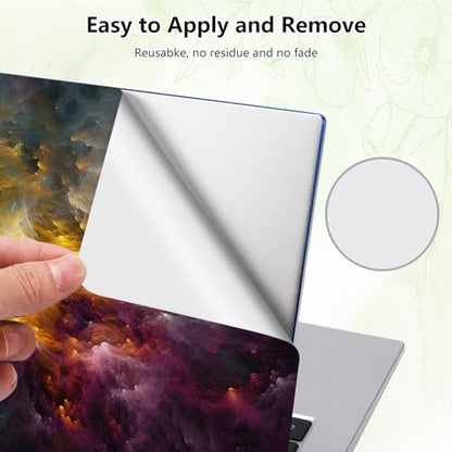 Laptop Skin Sticker Decal, Universal Reusable Vinyl Laptop Cover for 12" 13" 13.3" 14" 15" 15.4" 15.6" Notebook PC, Waterproof Scratch-Resistant with 2 Wrist Pads, Easy to Apply & Remove,Galaxy Art - color: Galaxy Art