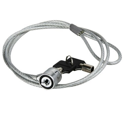 AOMGD 2Pcs 6 feet Laptop Lock Notebook Security Cable Lock | Compatible with 3x7mm Keyholes, Includes 2 Keys, Two Sets - color: Black