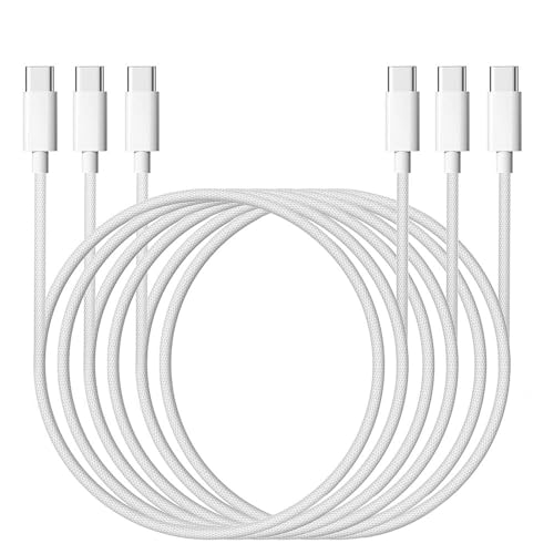 [10ft,3Pack] 240W USB C to USB C Cable, MFi Certified iPhone 17 Charger Type-C to Type-C Super Fast Charging Data Sync Braided Cable for iPhone 17/16/15 Pro Max, Vision Pro, iPad Pro Air mini, Galaxy - size: 10ft
