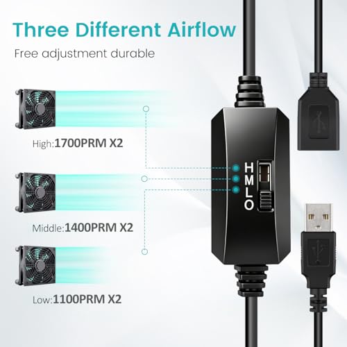 Wathai 240mm Router Cooling Fan for Computer Cooler Small Box 5V USB | USB Powered Multi Speed Electronics Cooling Pad, Modem Receiver TV Box Amplifier Receiver Stand, Small Computer Fans - style: 240mm USB fan