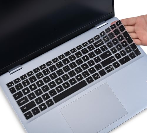 Keyboard Cover for Dell 15 Laptop DC15250 DC15255-15.6-inch, Dell 16 Plus Laptop DB16250 DB16255 / 16 Plus 2-in-1 DB06250 / 16 DC16250 DC16251-16.0-inch Keyboard Skin Protector - Black - color: Black, size: 15.6 Inch