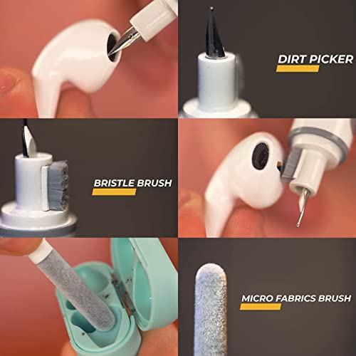 ciciglow Soft Brush Keyboard Cleaner, Computer Tool Kit, 5 in 1 Dust Cleaner Brush for Computer/Cell Phone/Earphone /PC/Laptop/Keyboard/Cameras(with Key Puller)