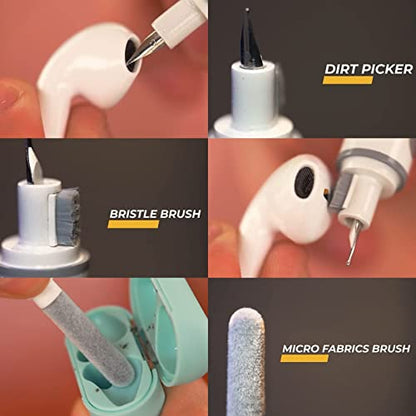 ciciglow Soft Brush Keyboard Cleaner, Computer Tool Kit, 5 in 1 Dust Cleaner Brush for Computer/Cell Phone/Earphone /PC/Laptop/Keyboard/Cameras(with Key Puller)