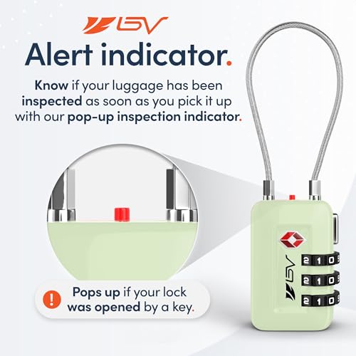 TSA Accepted Luggage Travel Lock, Set-Your-Own Combination Lock for School Gym Locker, Luggage Suitcase Baggage Locks, Filing Cabinets, Toolbox, Case (Mint Green, 2 Pack) - color: Mint Green 2-Pack