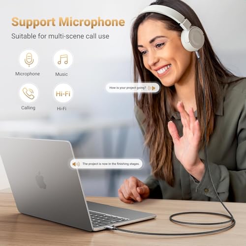 UGREEN USB C to Aux 3.5mm Car Audio Cable TRRS Male Headphone Cord 3.3FT | HiFi DAC 96KHz/24bit, Mic & In-Line Control, TRRS, Compatible with iPhone 17 16 Pro Max Galaxy S26 Pixel 10, for Car Speaker - size: 3.3FT