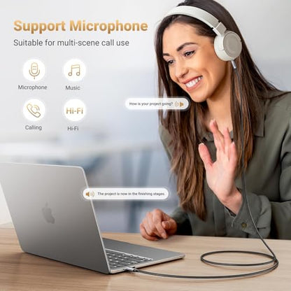 UGREEN USB C to Aux 3.5mm Car Audio Cable TRRS Male Headphone Cord 3.3FT | HiFi DAC 96KHz/24bit, Mic & In-Line Control, TRRS, Compatible with iPhone 17 16 Pro Max Galaxy S26 Pixel 10, for Car Speaker - size: 3.3FT
