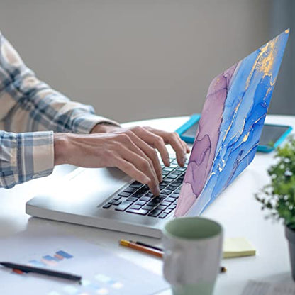 Laptop Skin Sticker Decal,13.3" 14" 15" 15.4" 15.6 inch Laptop Universal Vinyl Skin Sticker Cover,Dustproof Waterproof Reusable Art Decal Protector with Free 2 Wrist Pads (Marble 13) - color: Marble 13