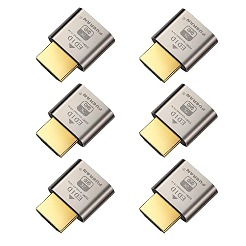 Dummy Plug Headless Ghost Display Emulator HDMI-Compatible HDMI-Compatible（Fit Headless-1920x1080 New Generation@60Hz）-6Pack - color: HDMI 2.0-2K-6P