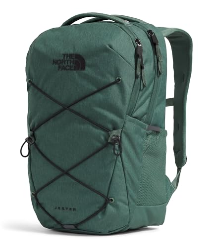 The North Face Jester Everyday Laptop Backpack, Duck Grn Dk Hth/Blk, OSFA | Commuter Daypack, Water Repellent, Laptop Sleeve - color: Duck Green Dark Heather/Tnf Black