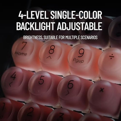 LOFREE Lipstick-Style Tri-Mode Wireless Mechanical Numpad with 4-Level Adjustable Backlight, Hot-Swappable, Rechargeable Wireless Numpad with Bluetooth /2.4G Wireless/USB-C Wired Connection