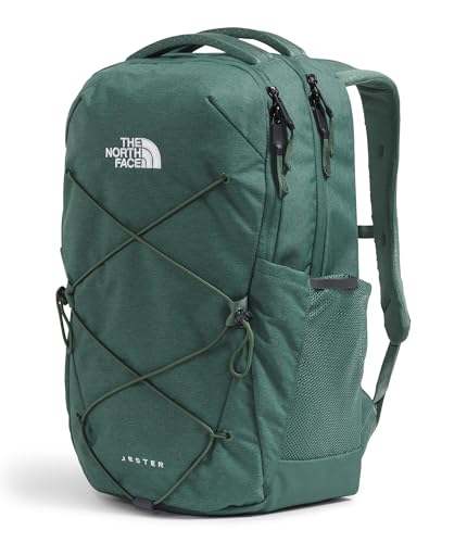 The North Face Jester Everyday Laptop Backpack, Duck Grn Dk Hth, OSFA | Commuter Travel Bag, Laptop Sleeve, Water-Repellent - color: Duck Green Dark Heather