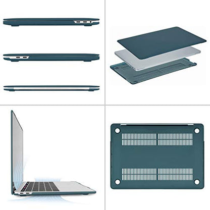 MOSISO Compatible with MacBook Pro 13 inch Case M2 M1, Deep Teal | Plastic Hard Shell Case Cover 2026-2016A2338 A2251 A2289 A2159 A1989 A1708 A1706 with/without Touch Bar - color: Deep Teal