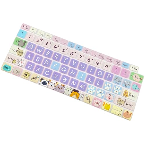 Silicone Keyboard Cover Skin for Dell Latitude 3000 3340 13.3"(2023)/ 5320 5330 5340 5350 13.3"/ 7320 7330 7340 7350,Cute Cat - color: Cute Cat