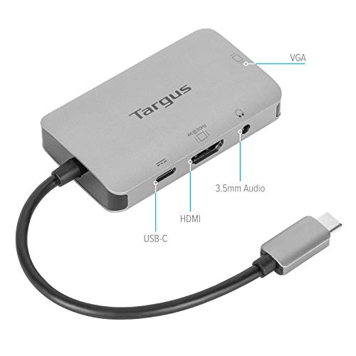 Targus+USB+C+SV+Adapt+100W+PD+Silver - style: USB-C Single Video Adapter with 100W