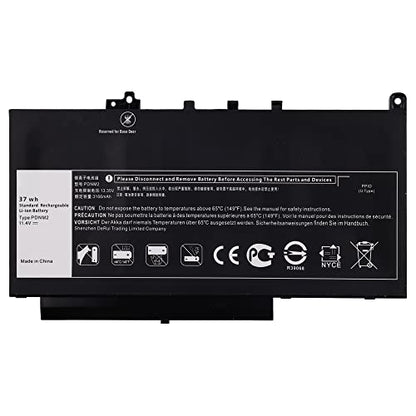 PDNM2 37Wh Laptop Battery Compatible with Dell Latitude 12 E7270 P26S001 E7470 P61G001 Series Ultrabook Notebook 579TY F1KTM 0F1KTM V6VMN 0V6VMN