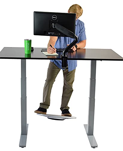 Single Monitor Arm Desk Mount, Computer Monitor Arm Mount w/2 USB Ports Adjustable Height Single Riser, Universal Clamp, Computer Riser, Work from Home Accessories