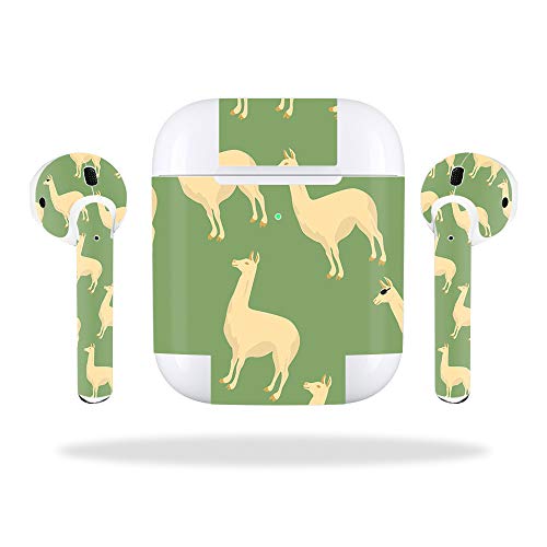 MightySkins Skin Compatible with Apple AirPods 2 (2019) - Llama | Protective, Durable, and Unique Vinyl Decal wrap Cover | Easy to Apply, Remove, and Change Styles | Made in The USA - color: Llama