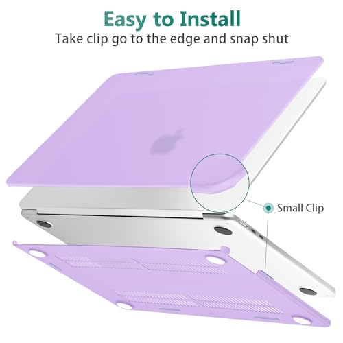 May Chen Case for MacBook Air 13/13.6-inch (M5/M4/M3/M2, 2022-2026 Models A3449 A3240 A3113 A2681), Lightweight | Closes Seamlessly | Ideal for Work Hard Shell Case, Matte Purple - color: Matte Purple