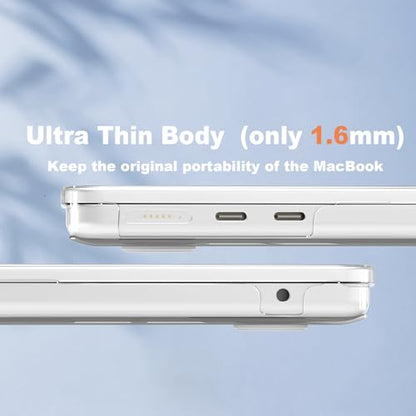 CISSOOK for MacBook Air 13.6 inch Case Clear M2 M3 M4 Model A2681 A3113 A3240, Transparent Hard Shell Case Protective Cover with Keyboard Cover for MacBook Air 13 inch 2022 2024 2025 - Clear | A3449 A3240 A3113 A2681, 5in1 Set Hard Shell Case Keyboard Cov