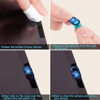 NUOBESTY 3pcs Ultra-Thin Webcam Cover Privacy Protector for Laptops Tablets and Desktops Easy to Use Secure Camera Lens Cover for Personal Privacy Protection