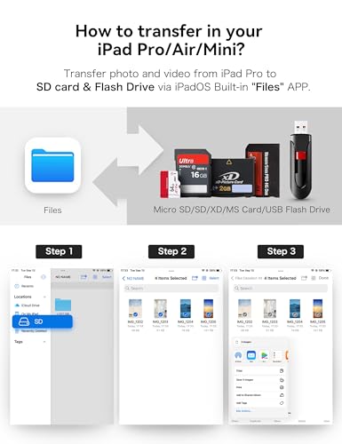 ChiaoPio USB C SD Card Reader, 5 in 1 USB-C to Memory Card Adapter with SD MicroSD MS Memory Stick XD Picture Slots & USB Female Port Compatible with iPhone 15 iPad Mac MacBook Pro/Air/Mini Laptop - size: 5 Port