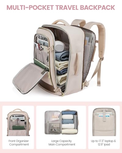 LOVEVOOK 5 Pcs Carry On Luggage 22x14x9 Airline Approved with 40L Laptop Travel Backpack, 20 Inch Carry On Suitcases with Wheels, Rolling Suitcase for Women Men, with TSA Lock Weekender Luggage - color: Light Khaki-beige-coffee, size: 20 Inch-5Pcs