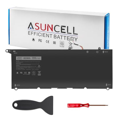 ASUNCELL 60Wh PW23Y Battery for Dell XPS 13 9360 13-9360-D1605G 13-9360-D1605T 13-9360-D1609 13-9360-D1609G 13-9360-D1705G Series 0RNP72 0TP1GT 0PW23Y - size: PW23Y 12.01 × 5.51 × 0.67 in