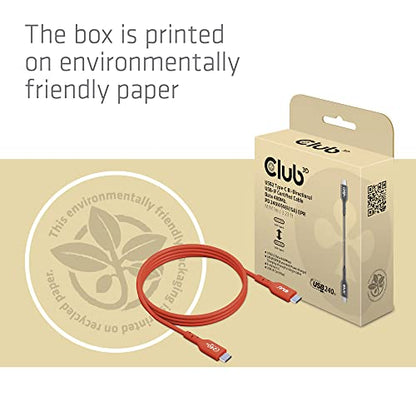 Club 3D CAC-1511 USB2 Type C to Type C Certified Bi-Directional Cable with 240W Charging, 480Mb Data Transmission EPR 1m - 3.28ft - size: 1m - 3.28ft