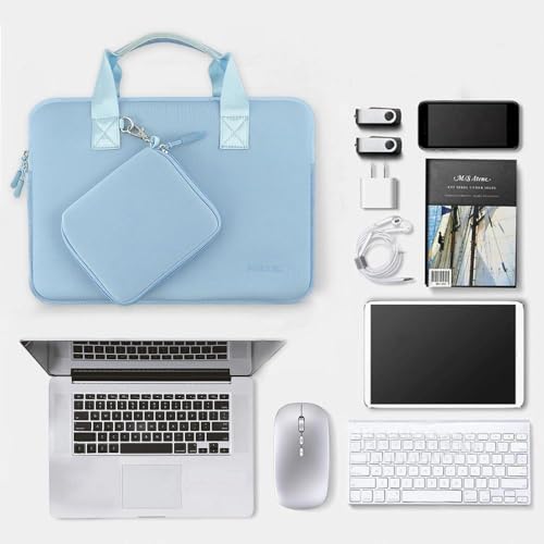 Hseok Laptop Sleeve 13.3-14 inch Case with Small Pouch, Neoprene Computer Bag Compatible with MacBook Neo/Pro 14 M5/M4/M3/M2/M1, Mac Air/Pro 13.3, XPS 14 and Most 13-14 inch Notebooks,S02B01 - color: S02B01, size: 13"-14"