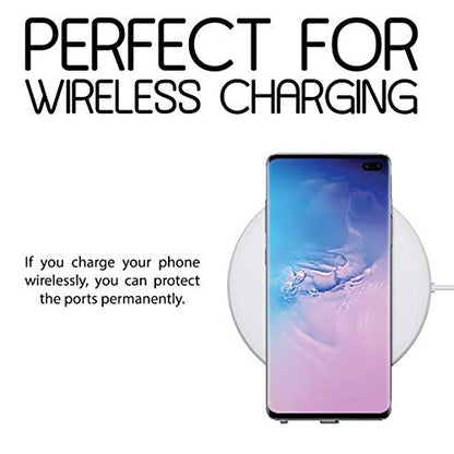 10x Anti Dust Plugs for Smartphone, MacBook, Laptop | USB-C Dust Plug for Samsung Galaxy S8, S9, S10 | Silicone Dust Plug – Black