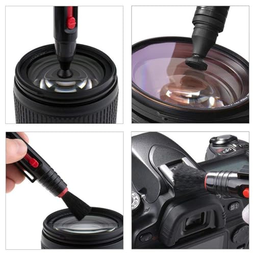 Camera Lens Cleaning Kit - Computer Camera Cleaning Kit, Microfiber Cloths, Sensor Brush, Keyboard Dust Blower | Photography Maintenance Tool for DSLR Mirrorless Laptop Props Screen Care