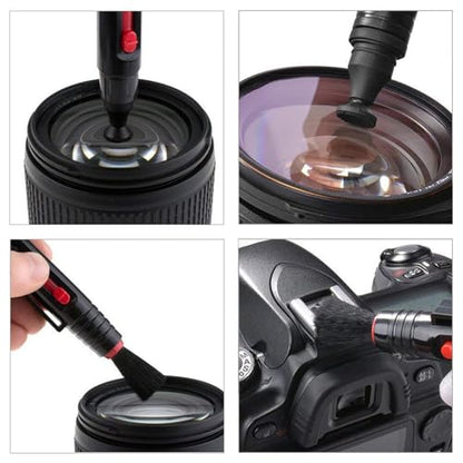 Camera Lens Cleaning Kit - Computer Camera Cleaning Kit, Microfiber Cloths, Sensor Brush, Keyboard Dust Blower | Photography Maintenance Tool for DSLR Mirrorless Laptop Props Screen Care