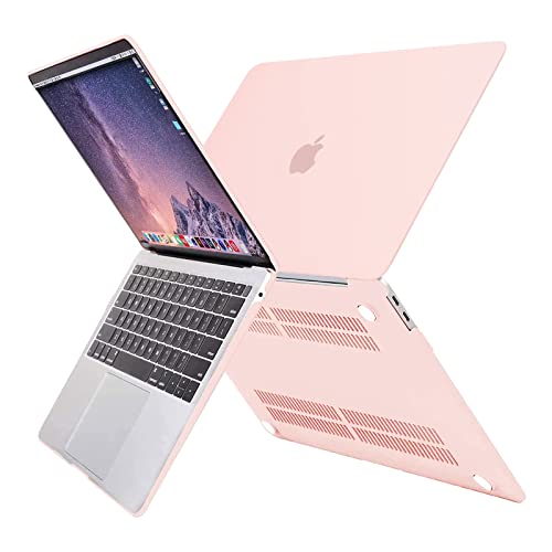 MOSISO Compatible with MacBook Air 13 inch Case M1 2021 2020 2019 2018 Release A2337 A2179 A1932 Touch ID, Plastic Hard Shell Cover&Keyboard Cover for MacBook Air 13.3 inch Case M1, Chalk Pink - color: Chalk Pink