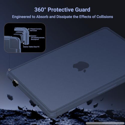 MOSISO Compatible with MacBook Neo Case 13 inch 2026 A3404 A18 Pro Chip | Anti-Cracking Cover Matte Finish Seamlessly Closes Protective Hard Shell Case Cover with TPU Bumper, Indigo - color: Indigo